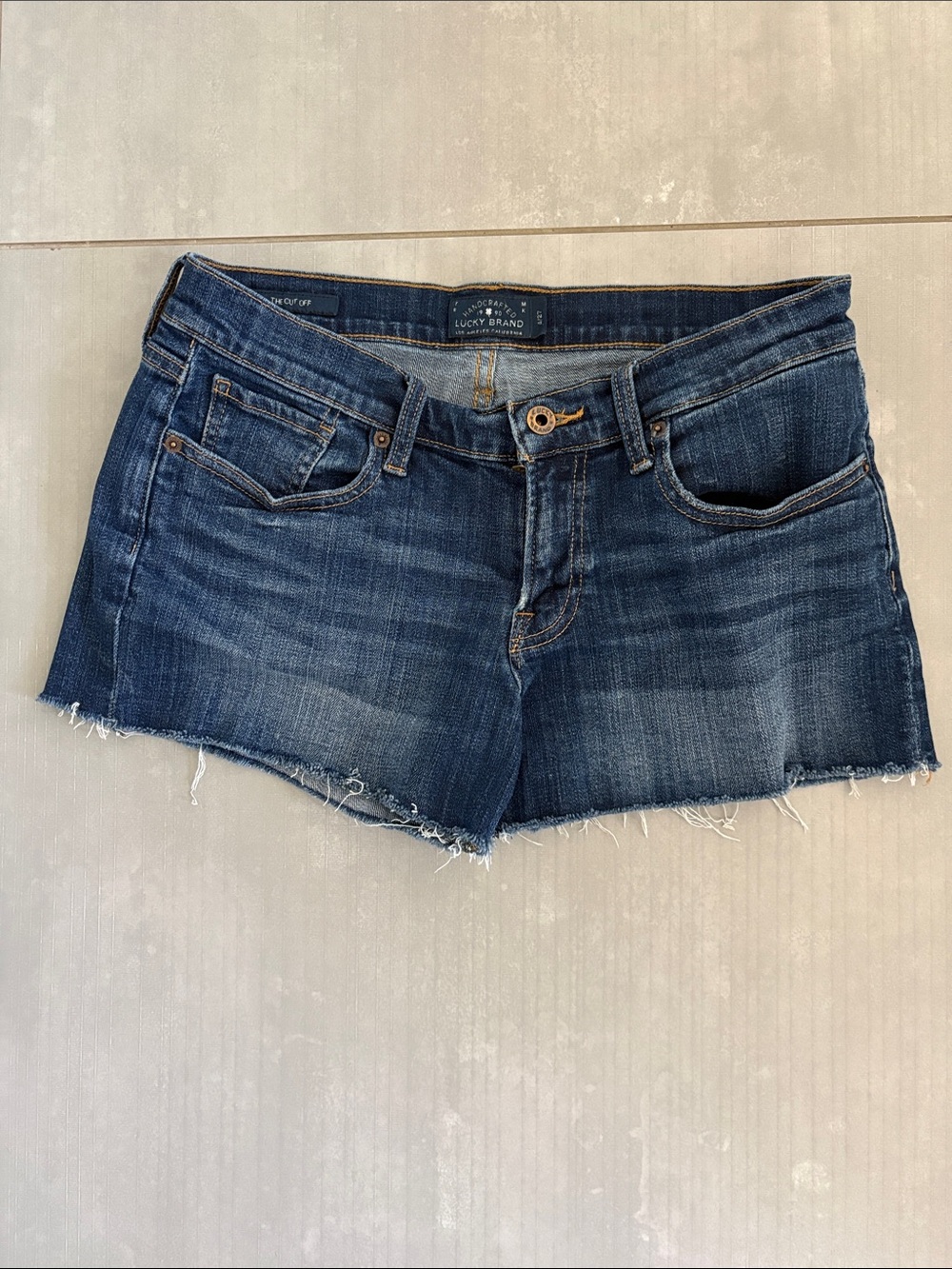 Lucky Brand Indigo Denim Frayed Hem Shorts
